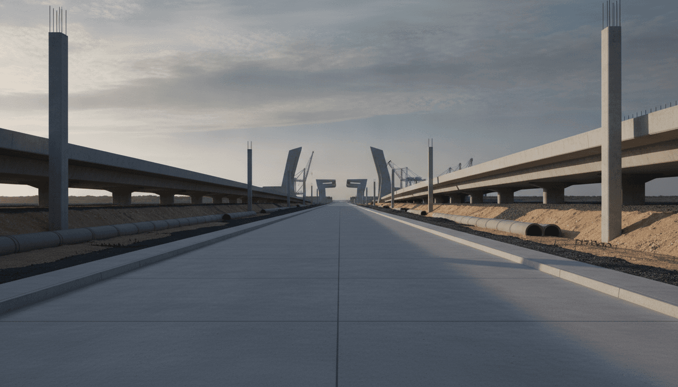 Pavimento de concreto em acesso portuário: o que o subleito define antes do primeiro metro de pista