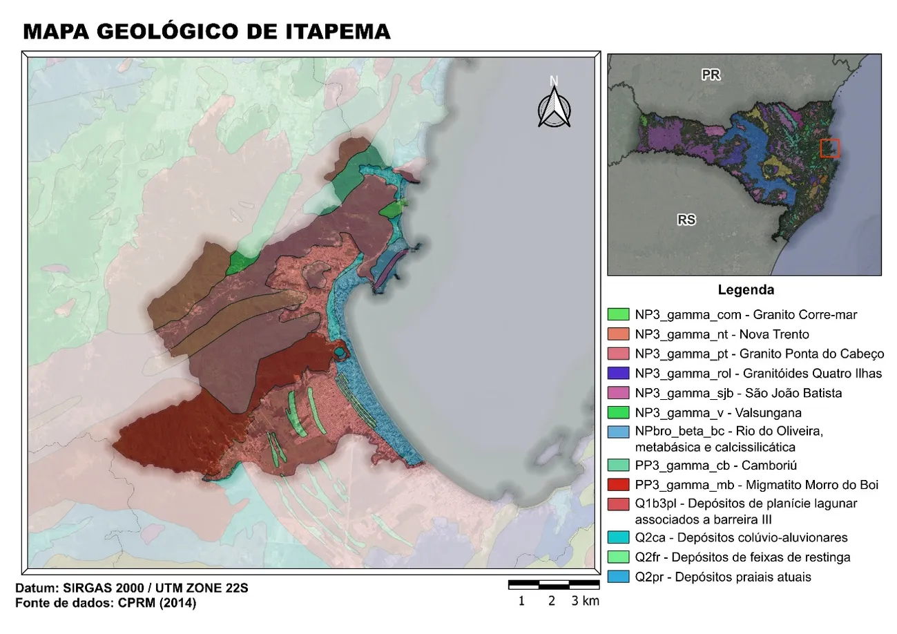 Mapa geológico de Itapema